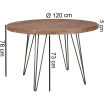 Stół Industrial 120 cm - Wohnling