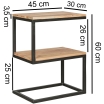 Stolik boczny Akola Acacia 45 x 60 cm - Wohnling