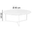 Stolik kawowy Maddy 80 cm - Wohnling