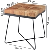 Stolik kawowy Zari Acacia 45 cm - Wohnling
