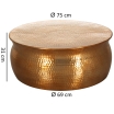 Stolik kawowy Karam Gold 75 cm - Wohnling