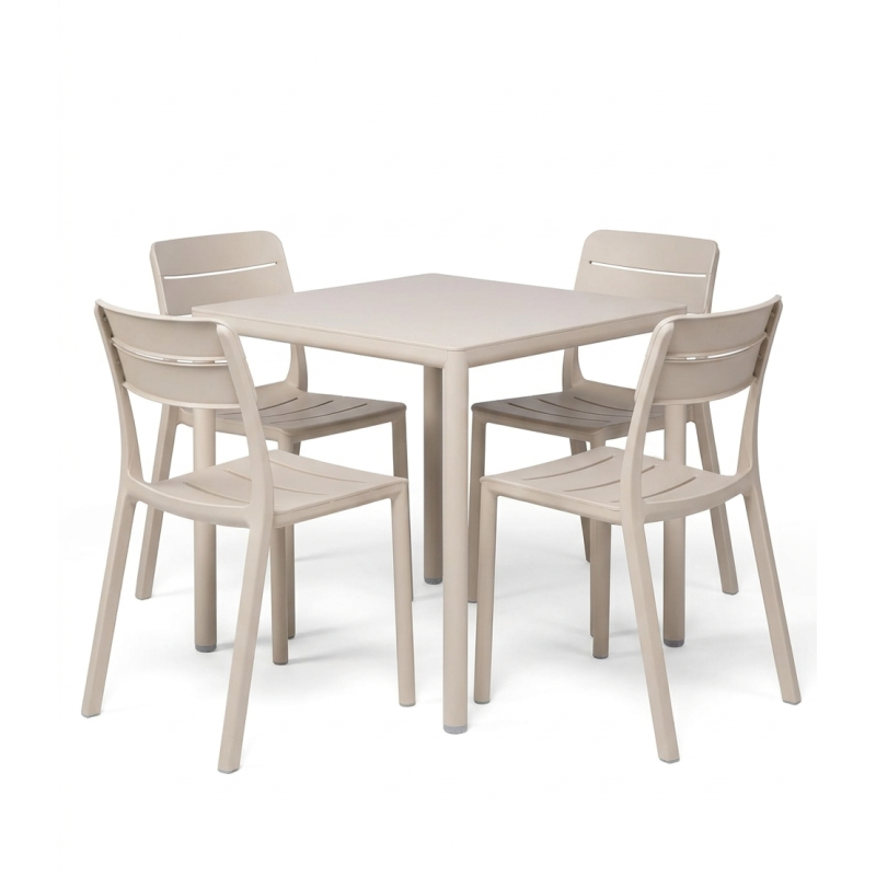 Zestaw Stół Piave + 4 krzesła Cassia corda - Nardi
